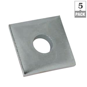 Superstrut 3/8 in. Square Strut Washer Gold Galvanized (Strut Fitting)  (5-Pack) ZAB2413/8-10 - The Home Depot