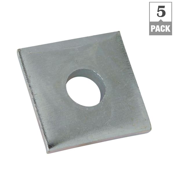 Superstrut 3/8 in. Square Strut Washer Silver Galvanized (5-Pack)