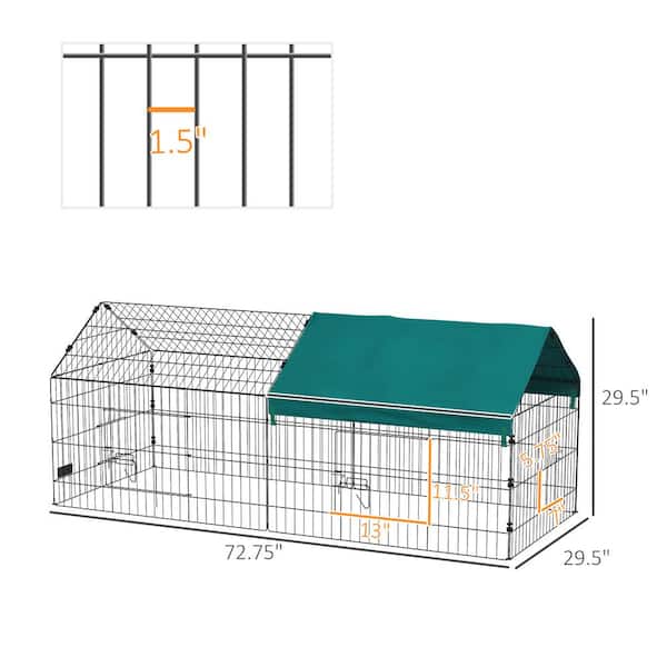 FIROMO 73 in. x 30 in. x 30 in. Galvanized Metal Walk-In
