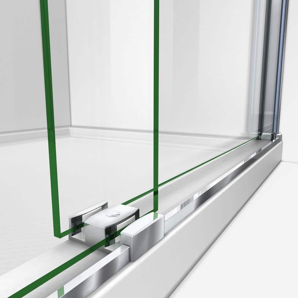 Sapphire 56-60" Clear Glass Semi-Frameless Sliding Shower Door