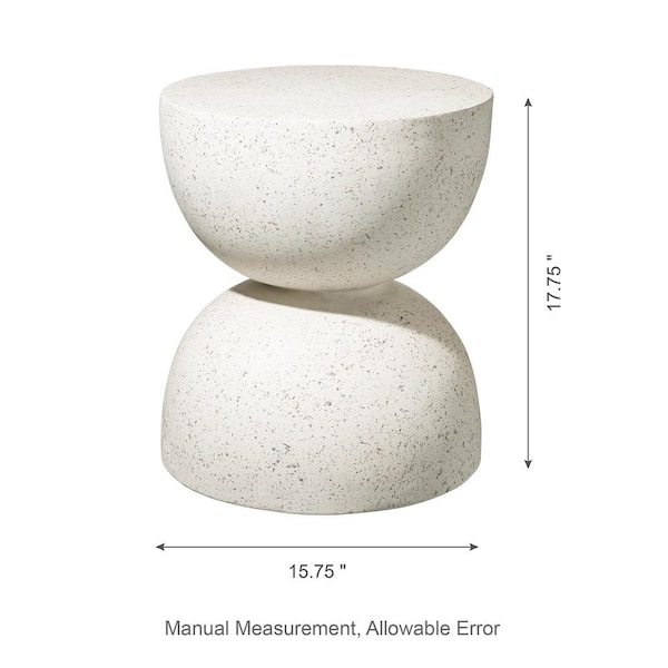 Stand Stool Garden The or Home 2007200021 Faux 17.75 H Table in. Terrazzo Plant Depot MGO or Accent - Multi-Functionalal Glitzhome