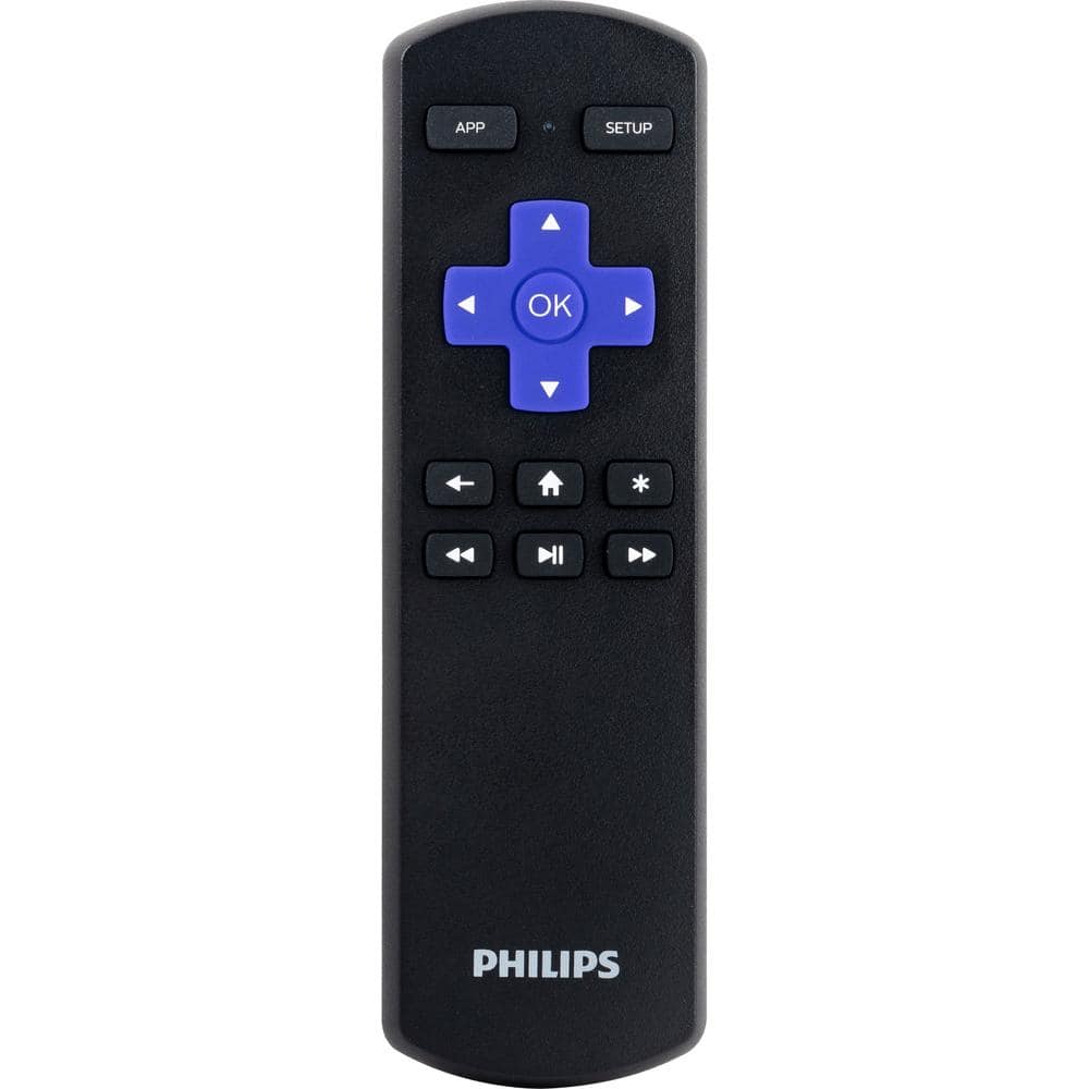 Philips Roku Replacement Tv Remote Control In Black Srp6120R/27 - The Home  Depot