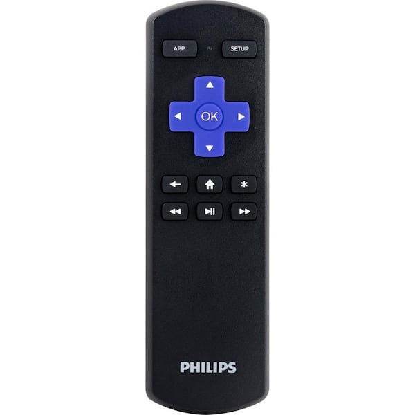 Philips Roku Replacement TV Remote Control in Black
