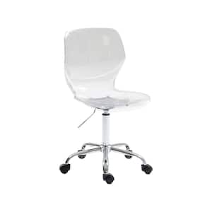 Modern Clear Acrylic Height Adjustable Rolling Chair