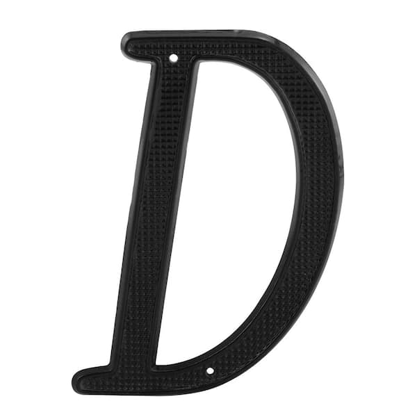 4 in. Black House Letter D Diecast