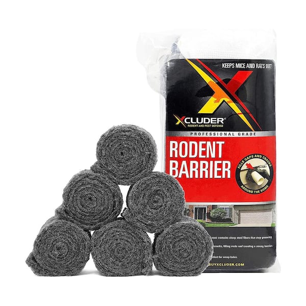 Xcluder 6 Rolls of 4" x 5' Stainless Steel Wool Rodent Control Fill Fabric