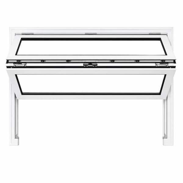 TEZA DOORS 47.5 in. x 47.5 in. White Aluminum Low-E Double-Pane