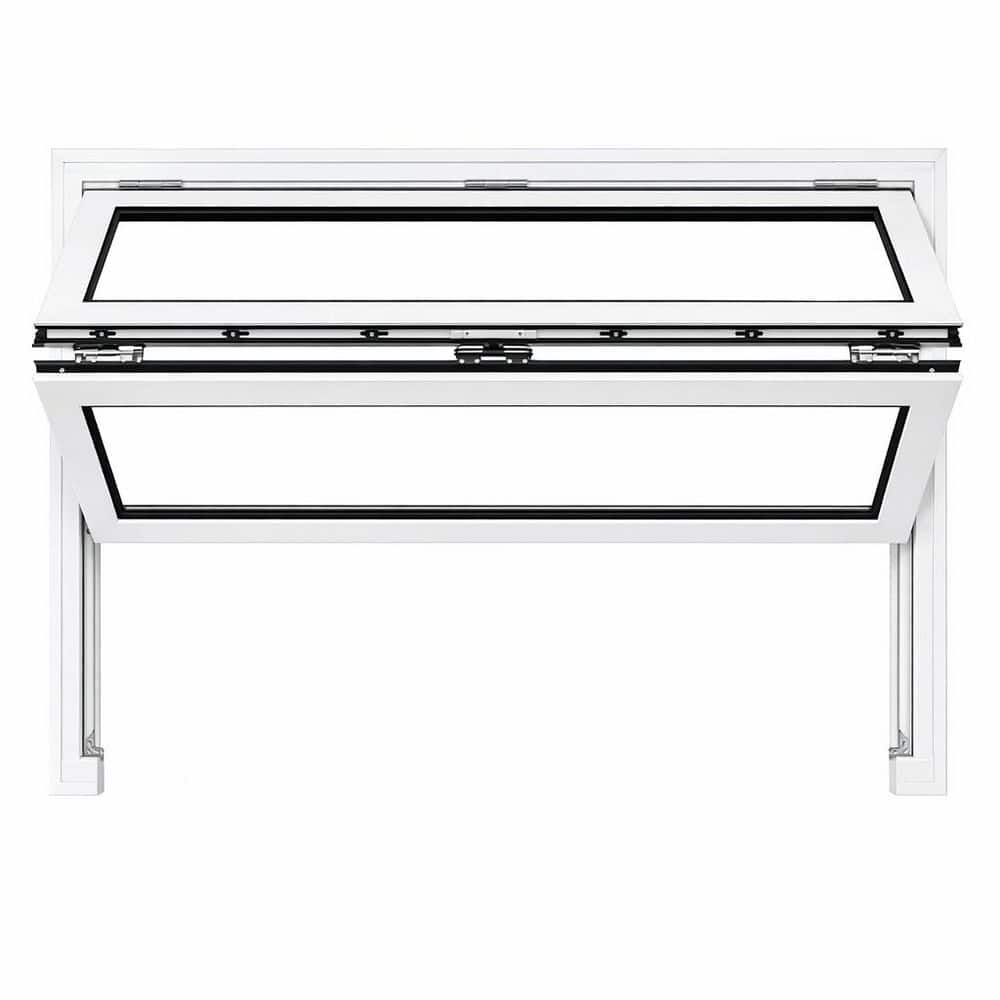 71.5 in. x 59.5 in. Awning White Tempered Fold-Up Outswing Aluminum Awning Window with No Bottom Frame price history on PriceWatchPro