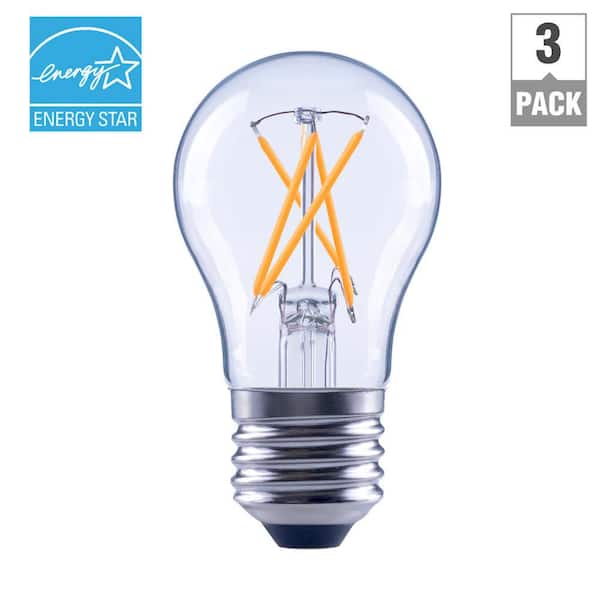 EcoSmart 40-Watt Equivalent A15 Dimmable ENERGY STAR Clear Glass Filament  Vintage Edison LED Light Bulb Bright White (3-Pack) FG-03222 - The Home  Depot