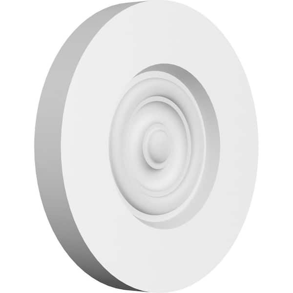 Ekena Millwork 6 in. W x 6 in. H x 3/4 in. P Standard Grayson Bullseye Rosette with Square Edge