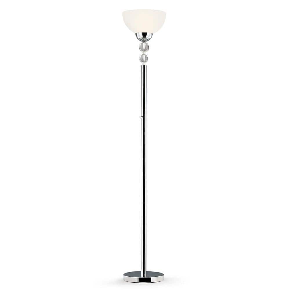 HomeGlam TARANTO 72 in. Chrome Finish LED Dimmable Crystal Balls