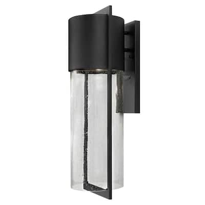 Shelter 1-Light Black Outdoor Wall Lantern Sconce