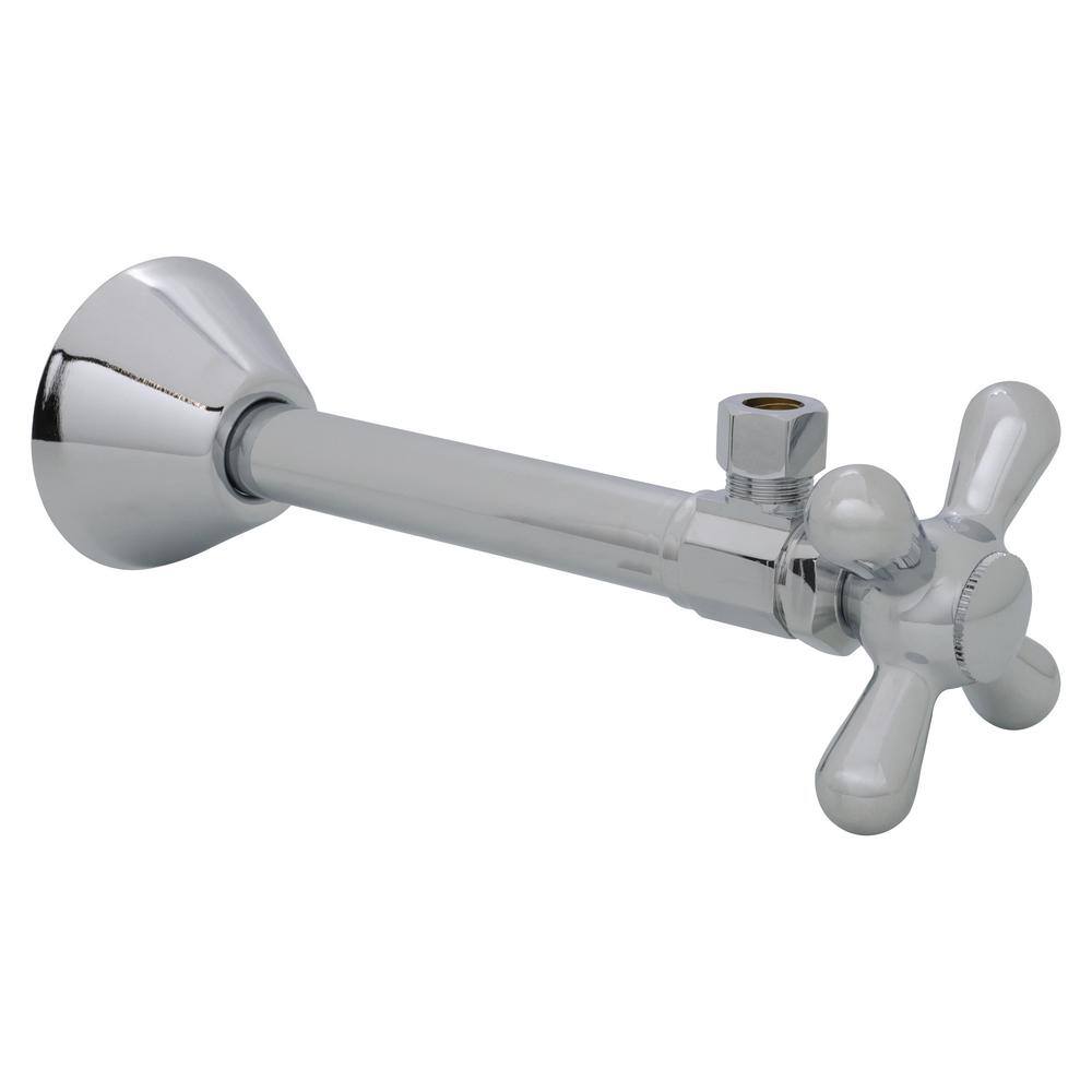 1/2 in. Copper Sweat x 3/8 in. O.D. Compressor Cross Handle Angle Stop, Polished Chrome price history on PriceWatchPro