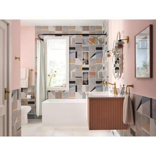 MOEN Weymouth Brushed Gold 8 in. Widespread 2-Handle High-Arc