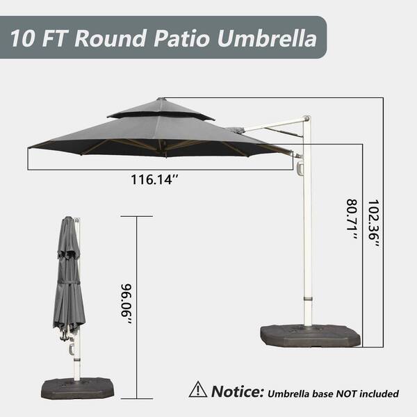 3ft patio umbrella Treasure Garden 13-ft Outdoor Patio Umbrella with Lux Lighting, Octago