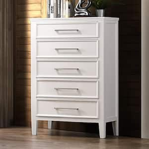 New Classic Furniture Andover White 5-drawer 35 in. Chest