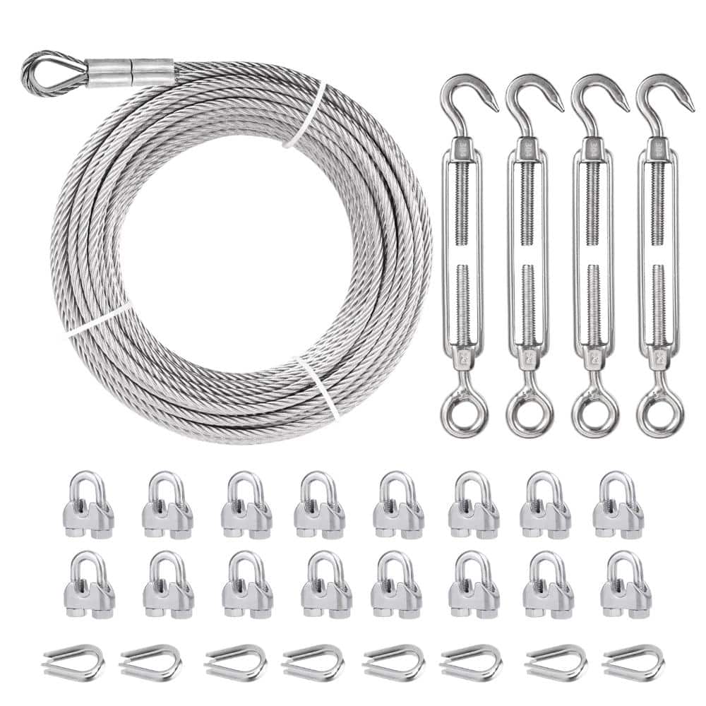 LUKVIZO 50 ft 1/4 in stainless steel cable railing kit cable for cable ...
