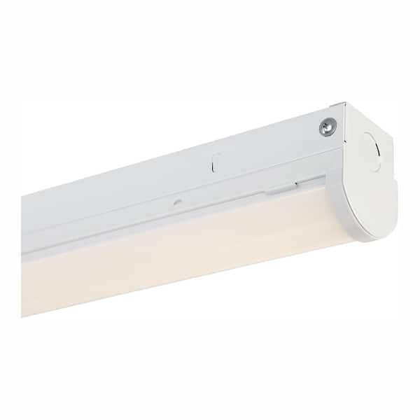 EnviroLite 4 ft. 300-Watt Equivalent Integrated LED White Strip Light Fixture, 4000K