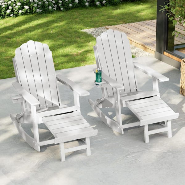 Livewood Folding Ergonomic Plastic Adirondack Chair, 3-Position