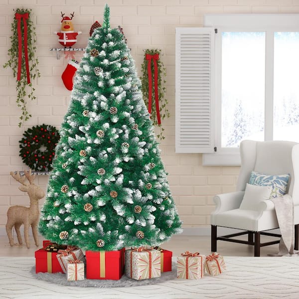 6 models 150-180cm green pinecone white frost snow cover last CHRISTMAS TREES