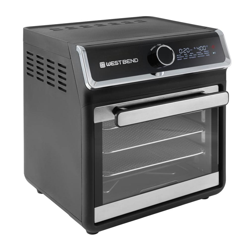 25 qt. 1500 Watt Black Stainless Steel Air Fryer Oven with 6 Accessories  Included Yea-LQD0-VQNP - The Home Depot