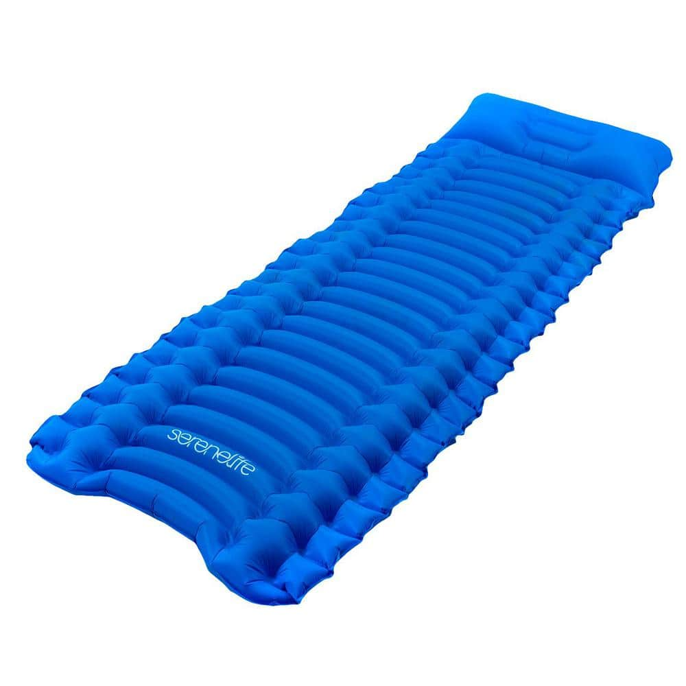 SereneLife Blue Ultralight Sleeping Pad and Carrying Bag