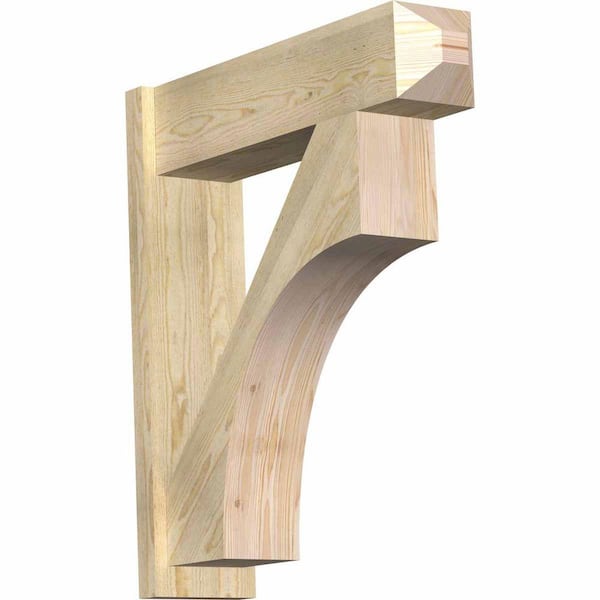 Ekena Millwork 8 in. x 34 in. x 30 in. Douglas Fir Westlake Craftsman Rough Sawn Outlooker