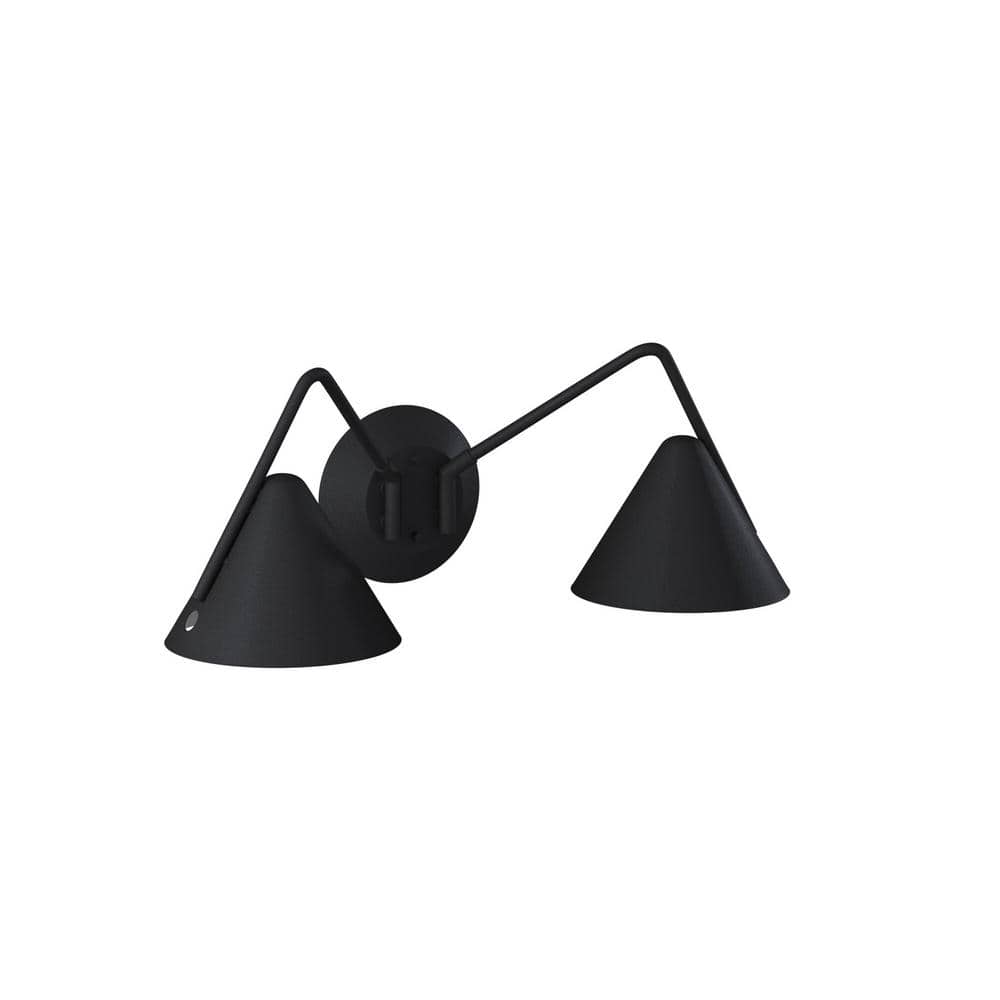 Zag Matte Black Textured LED Wall Sconce Dimmable 16W