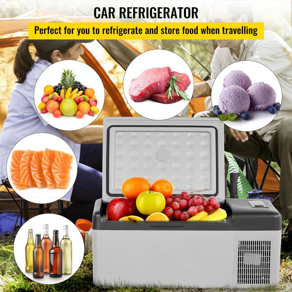 Compact Silver Smart Portable Car Refrigerator for RV