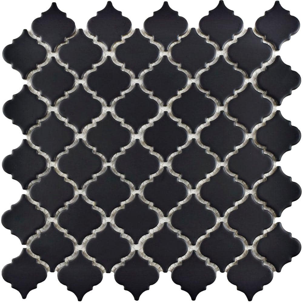 Hudson Tangier Matte Black 6 in. x 6 in. Porcelain Mosaic Take Home Tile Sample price history on PriceWatchPro