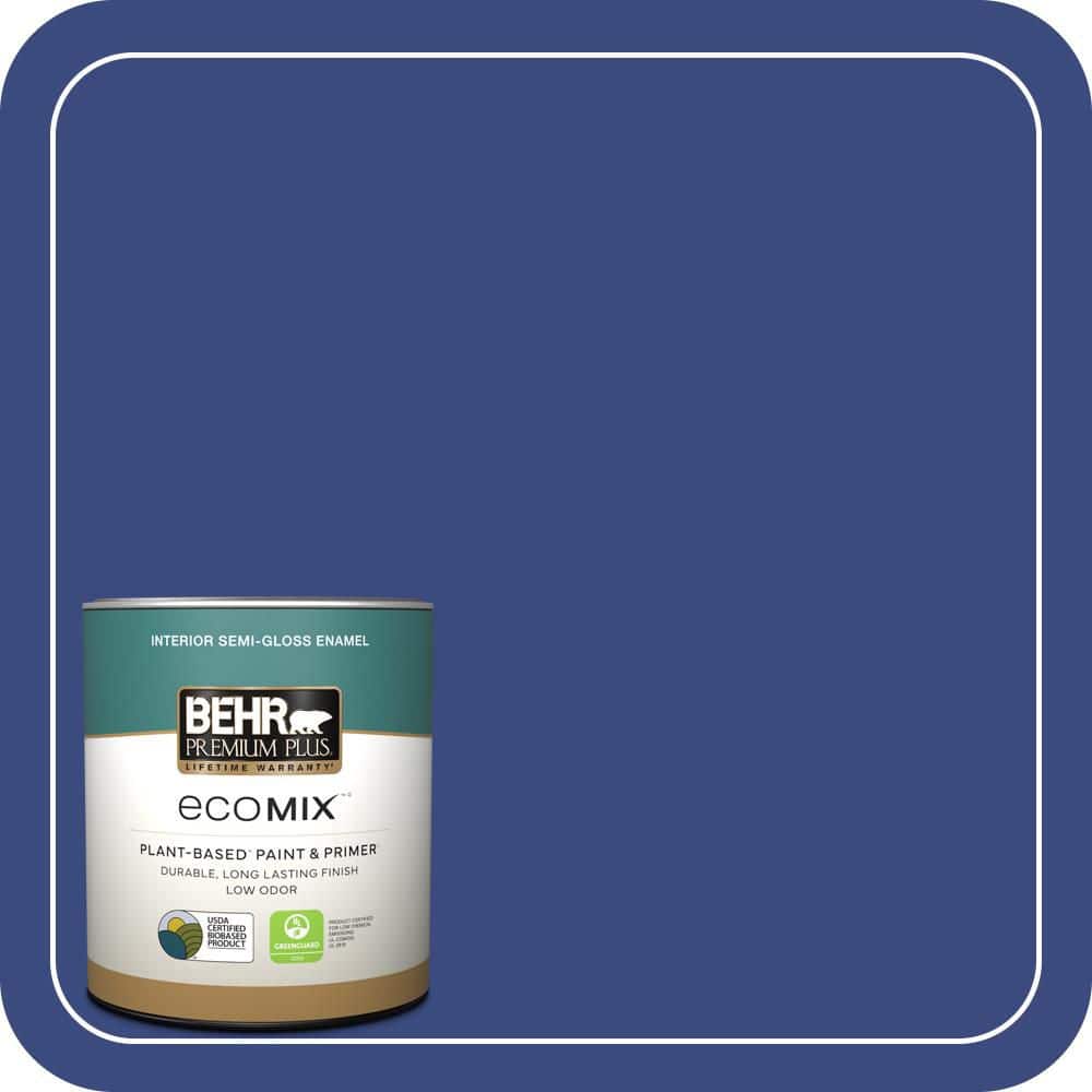 1 qt. #P530-7 Tanzanite Semi-Gloss Enamel EcoMix Plant-Based Interior Paint & Primer price history on PriceWatchPro