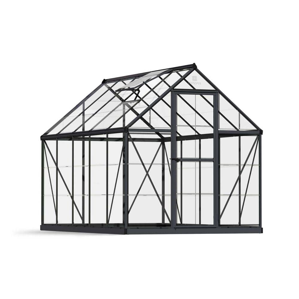 CANOPIA by PALRAM Harmony 6 ft. x 10 ft. Gray/Clear DIY Greenhouse Kit -  706056