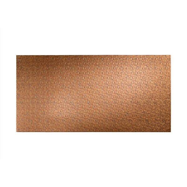 Fasade Connect 96 in. x 48 in. Decorative Wall Panel in Cracked Copper