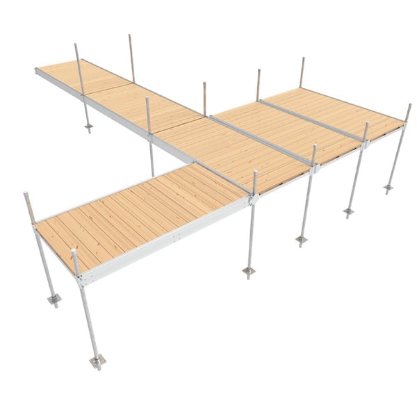 6 x QP-427 4 ft. x 8 ft. Stationary Aluminum Docks with Cedar Decking