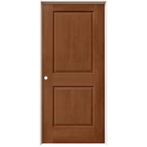 36 in. x 80 in. Carrara 2 Panel Right-Hand Hollow Core Hazelnut Stain Molded Composite Single Prehung Interior Door