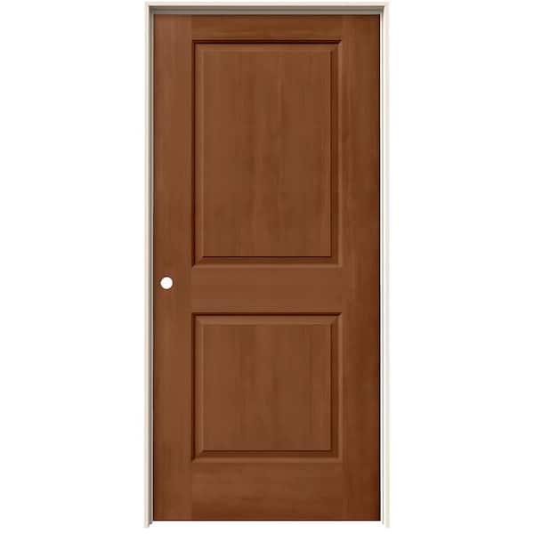 36 in. x 80 in. Carrara 2 Panel Right-Hand Hollow Core Hazelnut Stain Molded Composite Single Prehung Interior Door