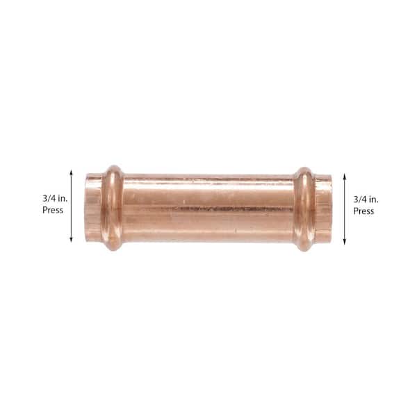 ProPress 3/4 in. Press Copper Extended Coupling No Stop (5-Pack)