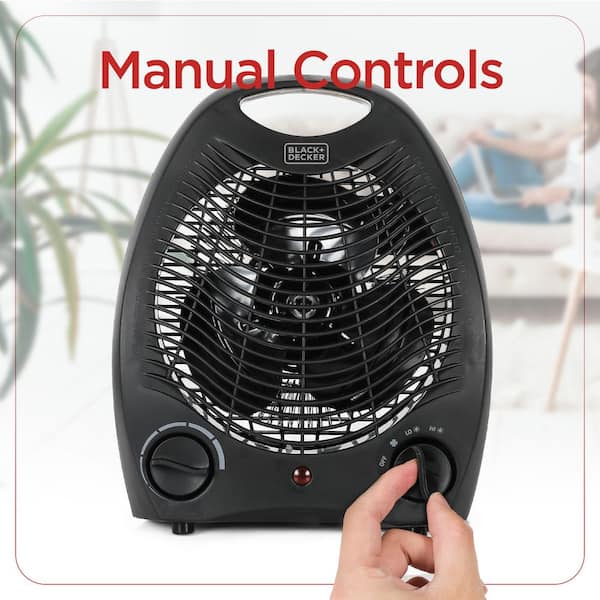 BLACK+DECKER Up to 1500-Watt Fan Compact Personal Indoor Electric