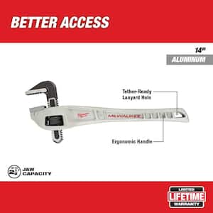 18 in. Aluminum Offset Pipe Wrench and 12 in. Steel Offset Hex Pipe Wrench