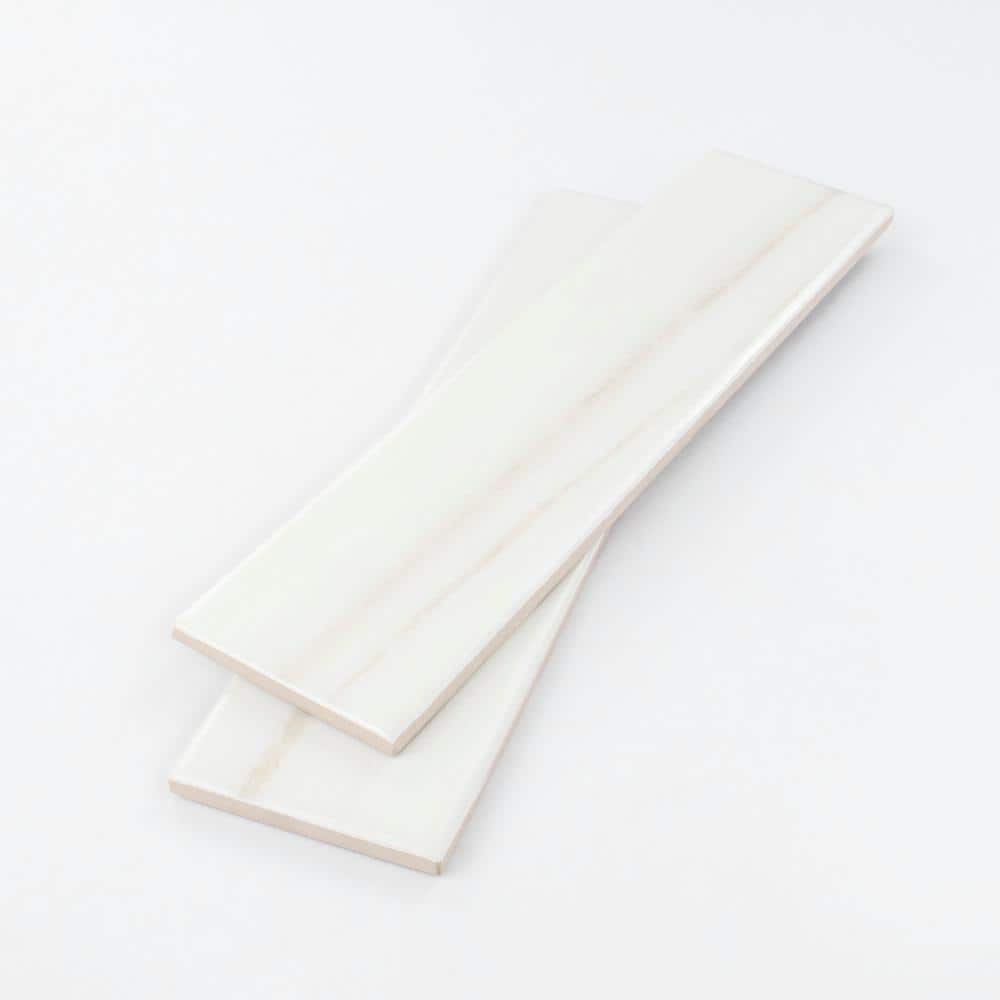 Blanc Glossy Ceramic 3x12 Subway Wall Tile