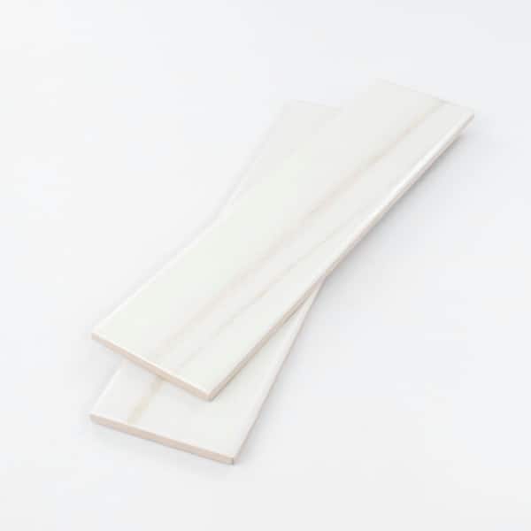 Alpine 3 in. x 12 in. Glazed Blanc Gloss Ceramic Subway Wall Tile (5.28 sq. ft./Case)