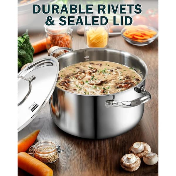 Cooks Standard 6-qt. Multi-Ply Clad Stainless Steel Stock Pot with