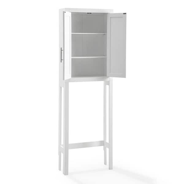  Crosley Furniture Savannah Space Saver Cabinet, White :  Everything Else