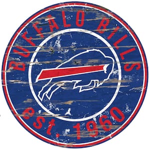 24" NFL Buffalo Bills Round Distressed Sign