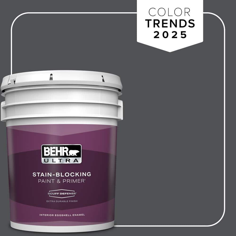 BEHR ULTRA 5 Gal. #PPU18-01 Cracked Pepper Extra Durable Eggshell ...