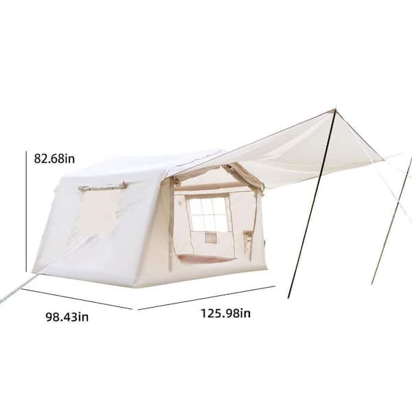 Cabin Tent White Canvas Tent White Duck 7'x9' Prota Lightweight