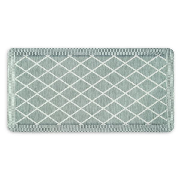 Simple Being Green Geometric Anti-Fatigue Kitchen Floor Mat (32 x