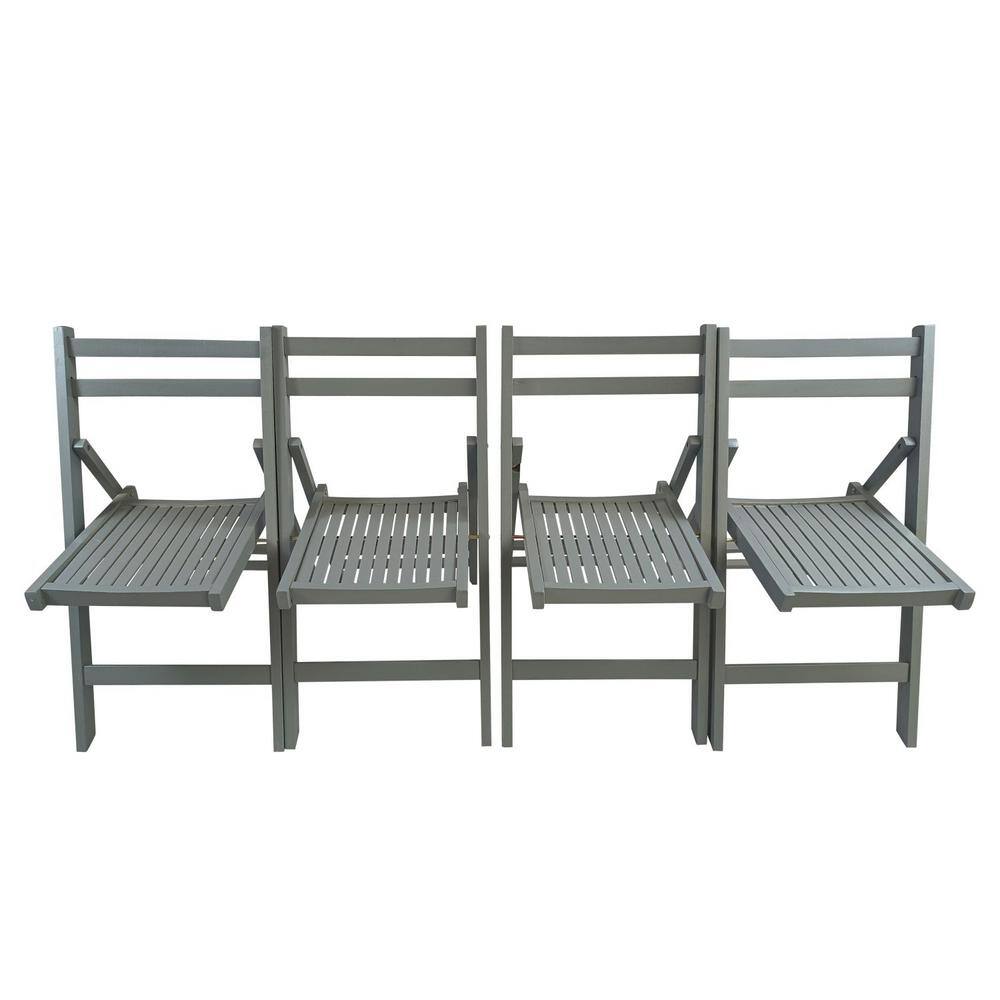 Anky Gray Wood Portable Folding Lawn Chairs for Camping (Set of 4) price history on PriceWatchPro