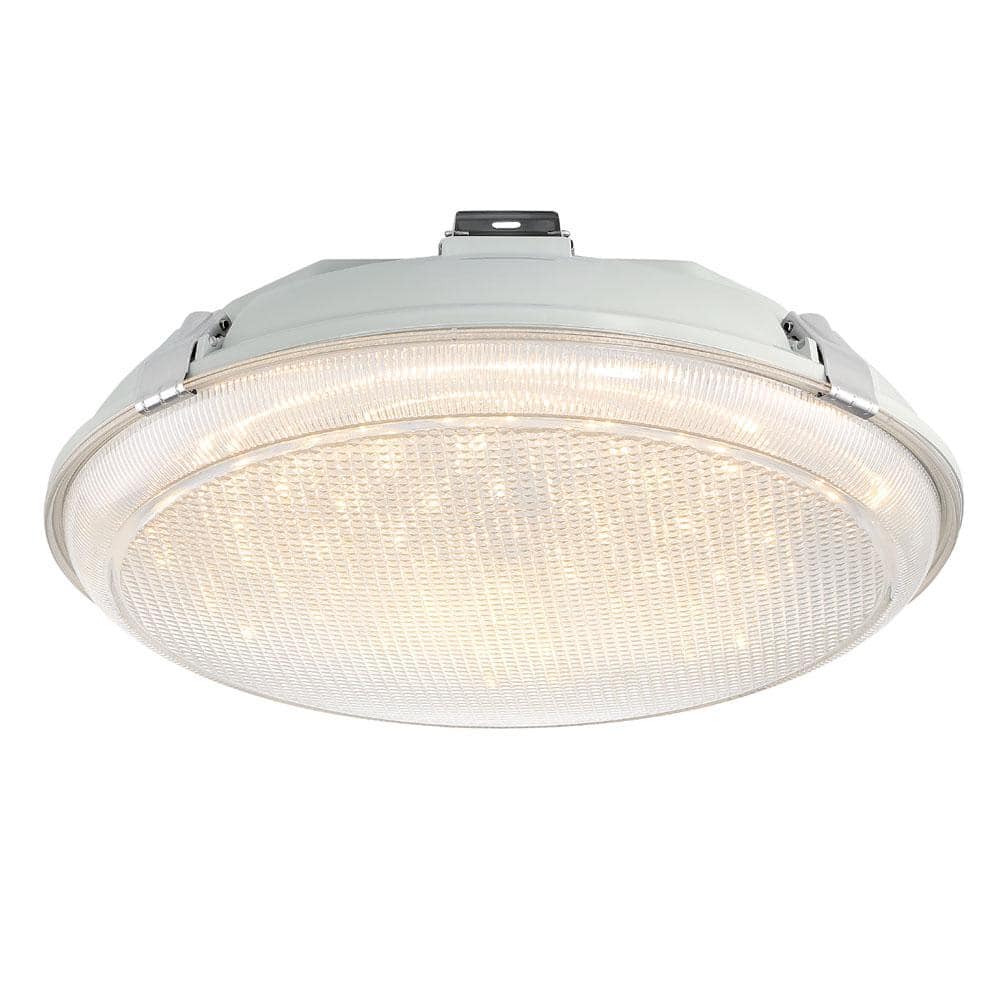 Integrated LED Light Gray Outdoor Bug-Proof Ceiling Flush Mount Light with Cord and Plug price history on PriceWatchPro