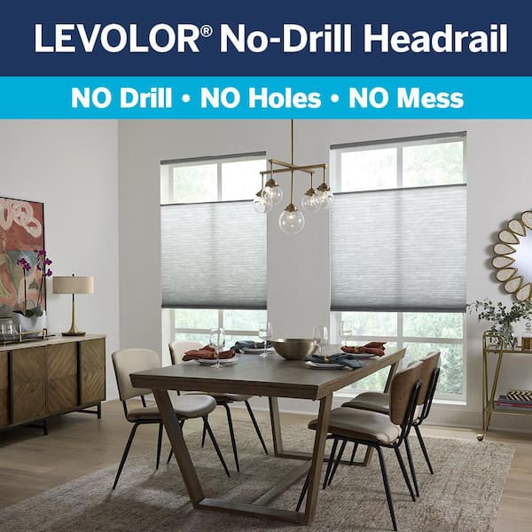 Custom No Drill Light Filtering Cellular Shades